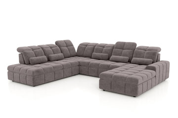 Magnelio U II Elektrische Hoekbank met Slaapfunctie - Comfortabel & Modern | Kleur: Bruin (Zoya 05)