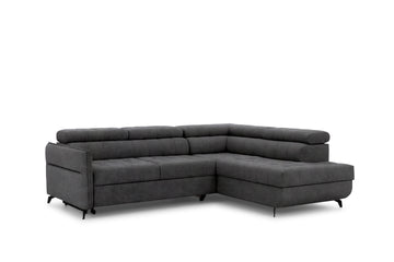 Elarias L Hoekbank met Slaapfunctie en Opbergruimte - Modern Comfort | Kleur: Grafiet