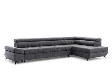 Valoris Maxi hoekbank met slaapfunctie en beddengoedcontainer | Afmetingen: 349x79/97x203 cm