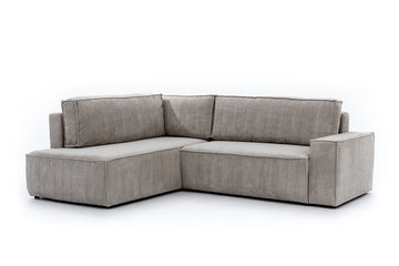 Flabio L hoekbank met slaapfunctie - Modern comfort & stijl | Kleur: Grijs | Maat: 254x90/76x202 cm
