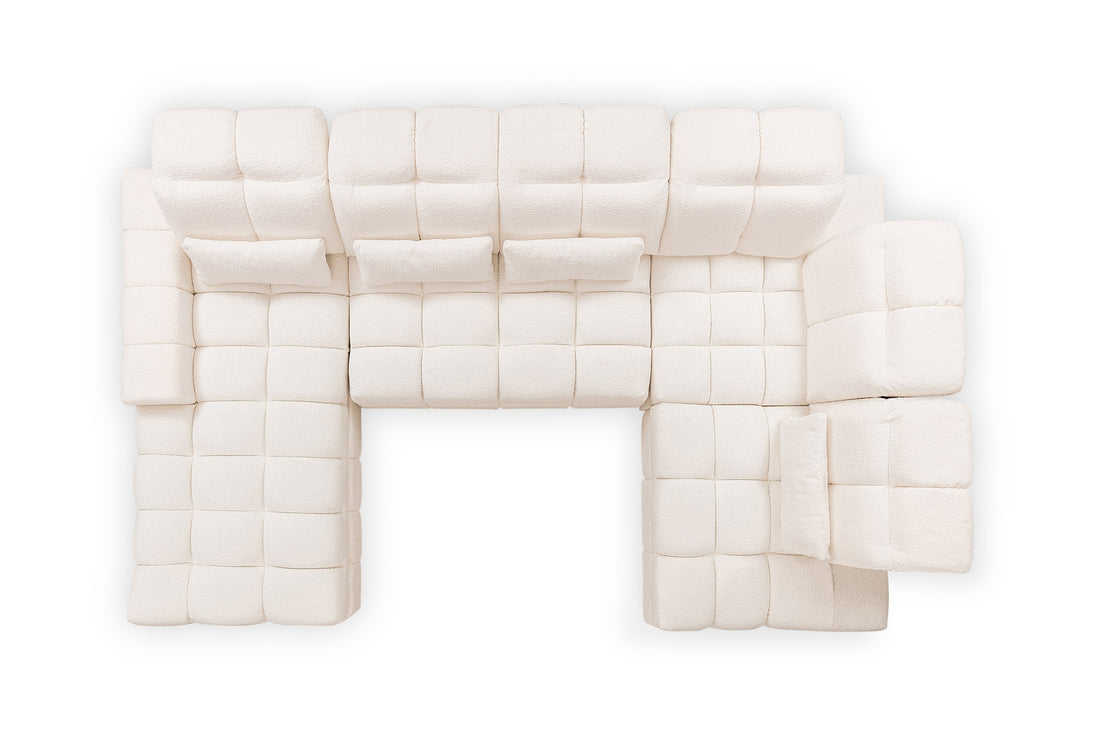 Magnelio U III U-vormige hoekbank met slaapfunctie en beddengoedcontainer | Kleur: Zwart