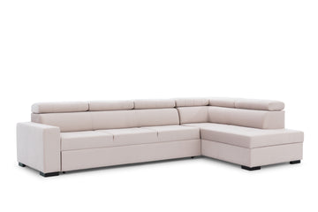 Modeno Maxi hoekbank met slaapfunctie en opbergruimte | Kleur: Wenge | Afmeting: 328x104/85x202 cm
