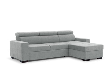 Modeno Mini hoekbank met slaapfunctie - Grijs Ado 1615 Dove | Afm: 258x104/85x183 cm