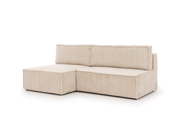 Solvero Mini Hoekbank met Slaapfunctie & Opbergruimte | Kleur: Diverse | Maat: 230x90/77x144 cm