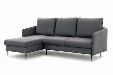 Taila Mini hoekbank met slaapfunctie - 4-zits linkszijdig | Kleur: Grijs Velluto | Maat: 225x99x163
