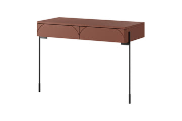 Sonatia Kaptafel met 2 Laden - Stijlvol & Modern | Kleur: Bordeaux | Maat: 104x82x45 cm