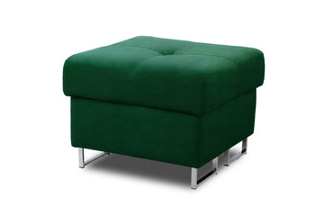 Annabelle Mini gestoffeerde poef met chromen poten - Comfortabele zitplaats | Kleur: Meerdere