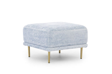 Gestoffeerde Nicole Poef met Metalen Poten - Modern & Comfortabel | Diverse Kleuren | 60x44x60 cm