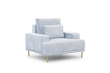 Moderne Loungestoel Nicole - Comfortabele Fauteuil met Goudkleurige Poot | Kleur: Naar keuze