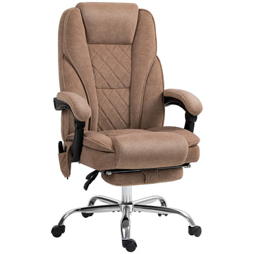 Ergonomische bureaustoel met massage | Kleur: Bruin | Afmetingen: 67x72x111-119 cm