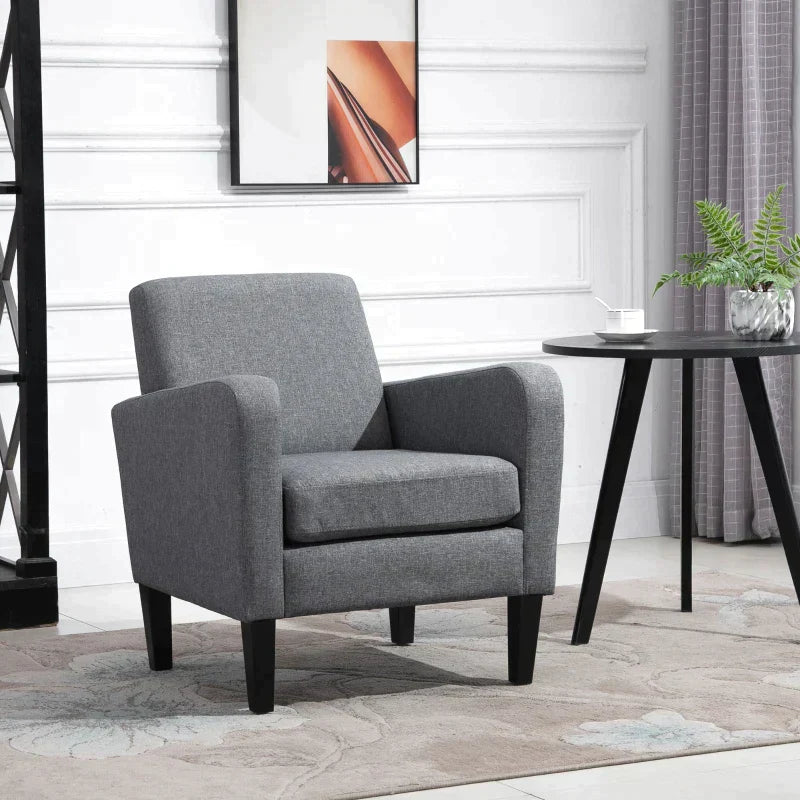 Hellgrauer Sessel mit Armlehnen | Farbe: Hellgrau | Abmessungen: 66x72x74 cm