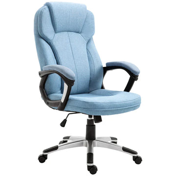 Ergonomische bureaustoel met schommelfunctie | Kleur: Lichtblauw | Afmetingen: 66x75x110-120 cm