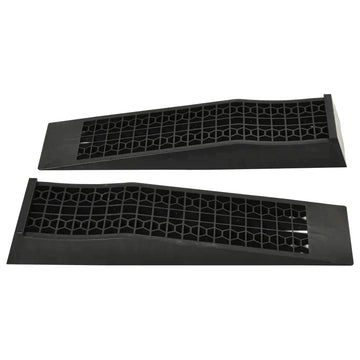 Auto-oprijplaten voor stoepranden, set van 2 | Kleur: Zwart | Afmetingen: 20x70x8 cm