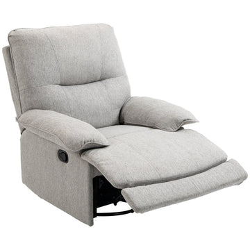 TV-fauteuil relaxfauteuil met bekerhouder | Kleur: Grijs | Afmetingen: 89x98x101 cm