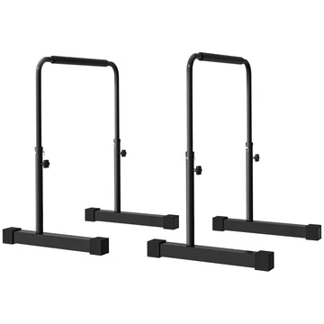 Dipstangen voor push-ups - Verstelbaar | Kleur: Zwart | Afmetingen: 50x70x80-105 cm
