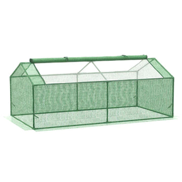 Mini-kas van PE-folie - Tuinkas | Kleur: Groen | Afmetingen: 90x180x70 cm