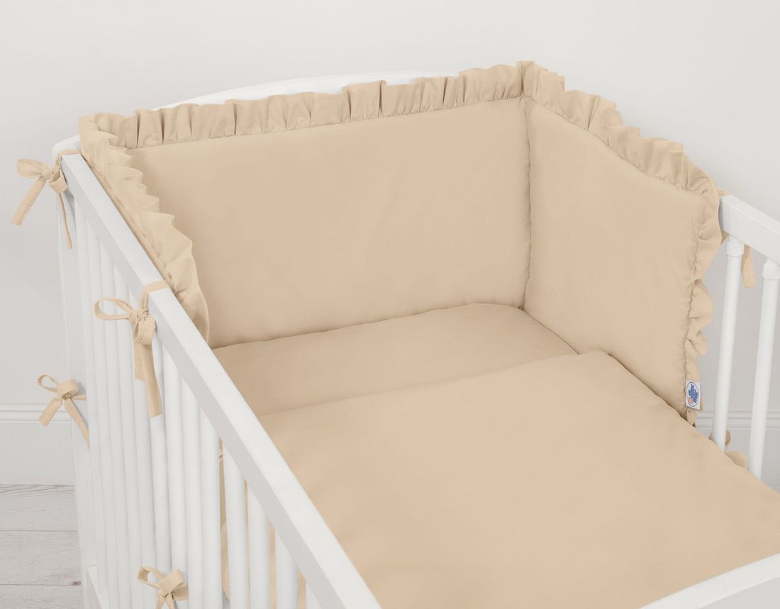 Babybedbumper met volant - bedrandbeschermer - optimale bescherming en comfort