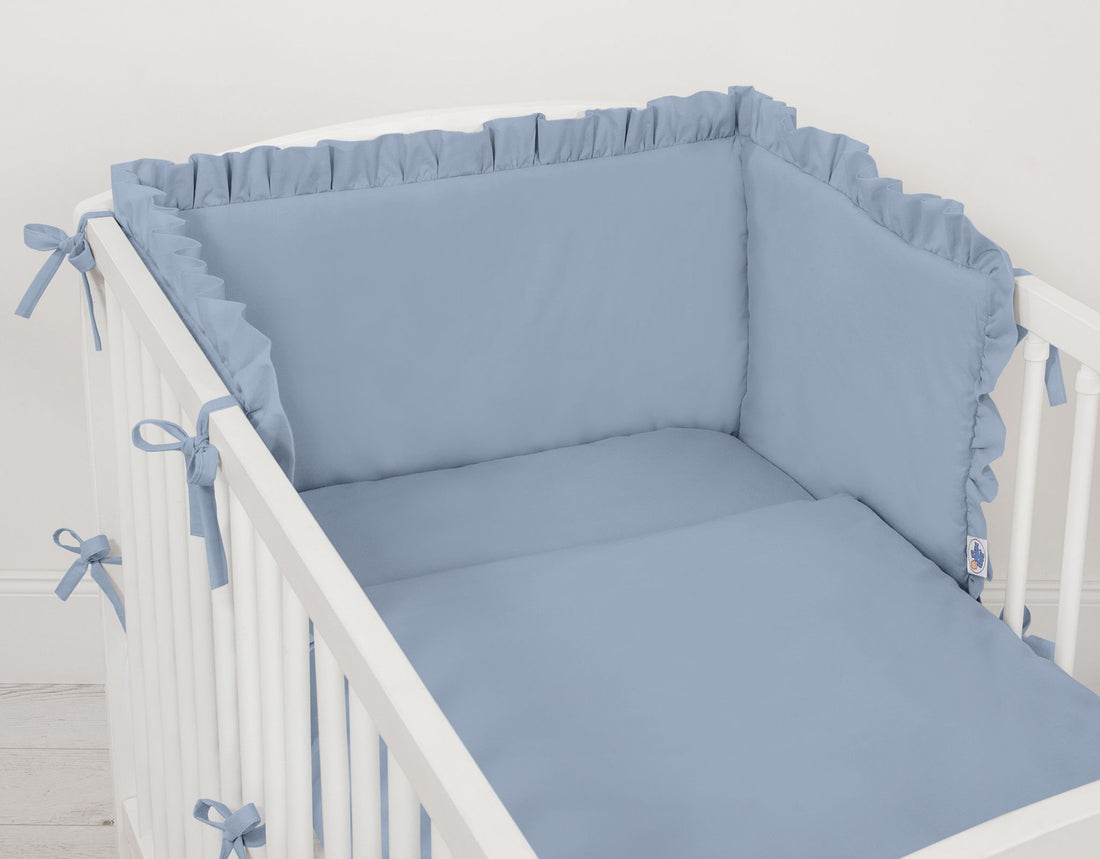 Universele babybedbumper - bedrandbeschermer - zachte bescherming, past in elk ledikant