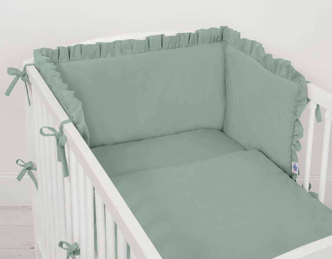 Babykrijtbescherming - bedomranding - zacht & anti-allergisch - universeel - pastelgroen
