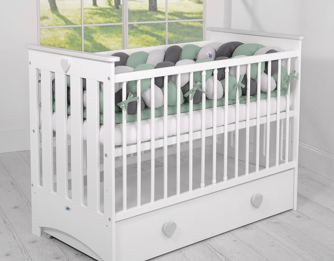 Knutskydd XXL – vävd spjälskydd – extra luftcirkulation och skydd – pastellgrön