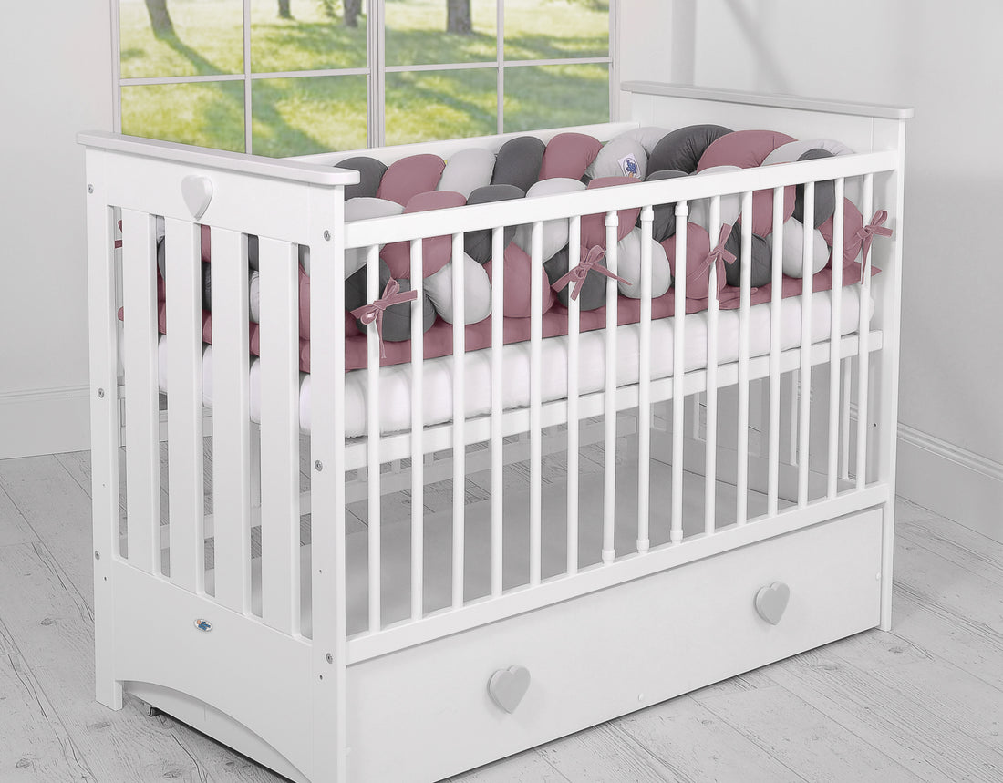 Knutskydd XXL - flätat spjälskydd - 100% bomull, extra mjuk säkerhet