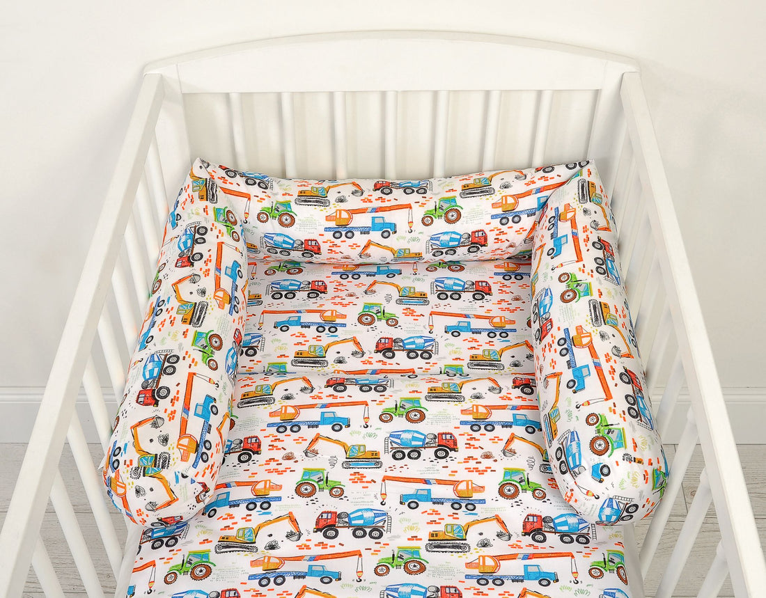 Rullskydd för babysäng – sängkantskydd – extra mjuk och Oeko-Tex-certifierad bomull