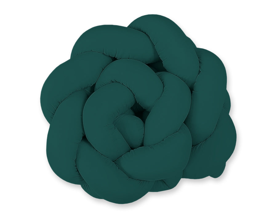 Flätad knutad sängskydd - spjälsängsskydd - andningsbar 100 % bomull, skyddar mot stötar