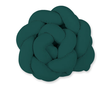 Flätad knutad sängskydd - spjälsängsskydd - andningsbar 100 % bomull, skyddar mot stötar