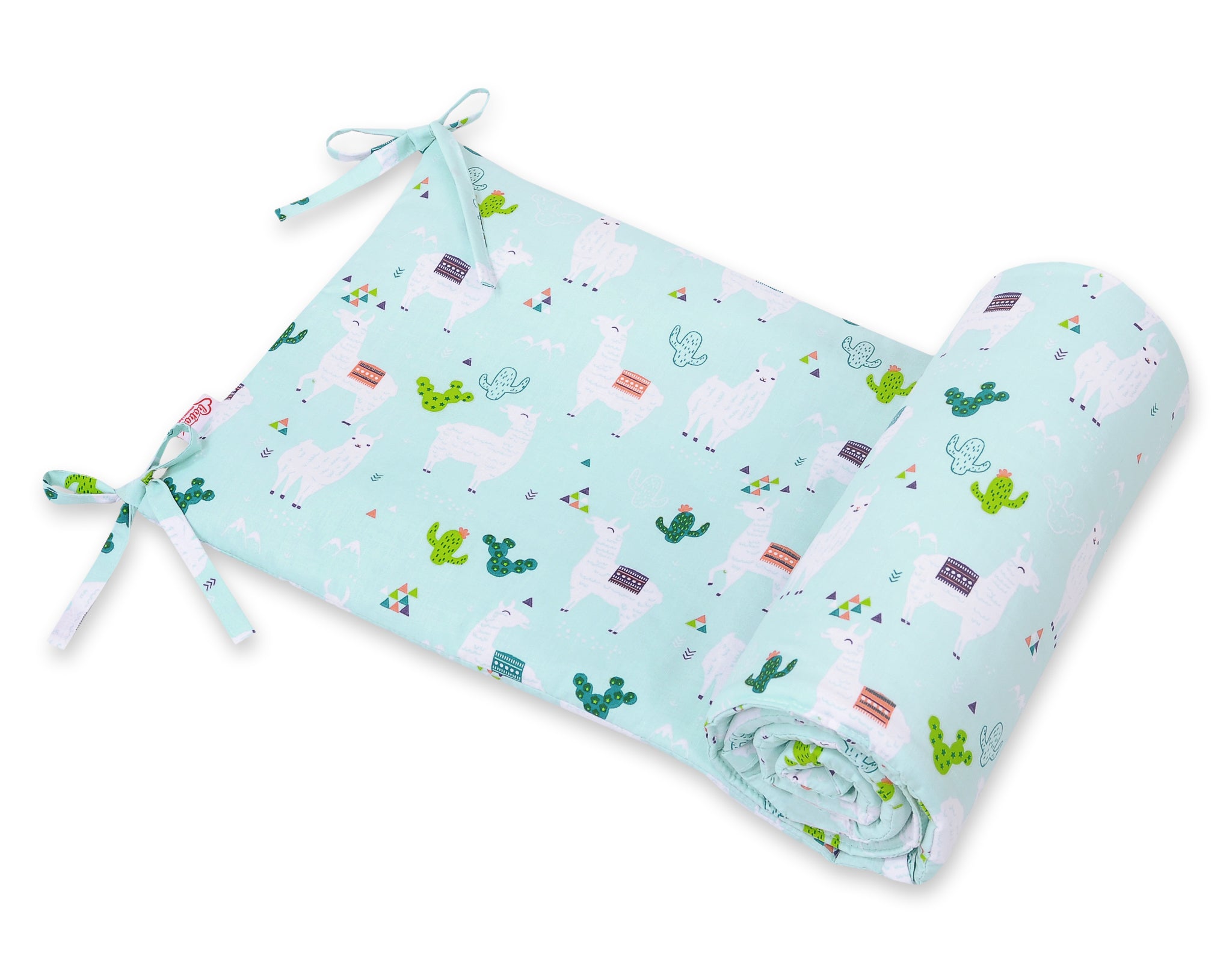 Friktionsskydd för spjälsäng - Sängstötfångare - Extra säker och antiallergisk - Lama Mint