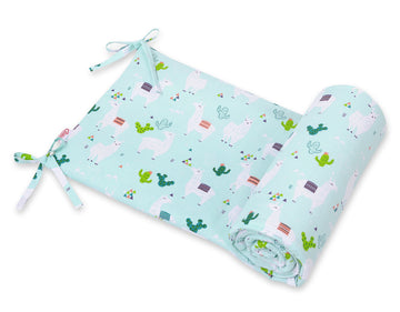 Friktionsskydd för spjälsäng - Sängstötfångare - Extra säker och antiallergisk - Lama Mint