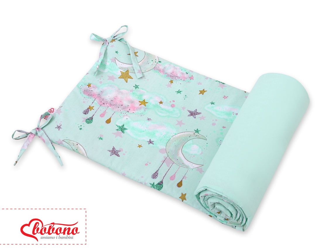 Universele ledikant bumper - bedomranding - optimale bescherming, anti-allergisch, ademend