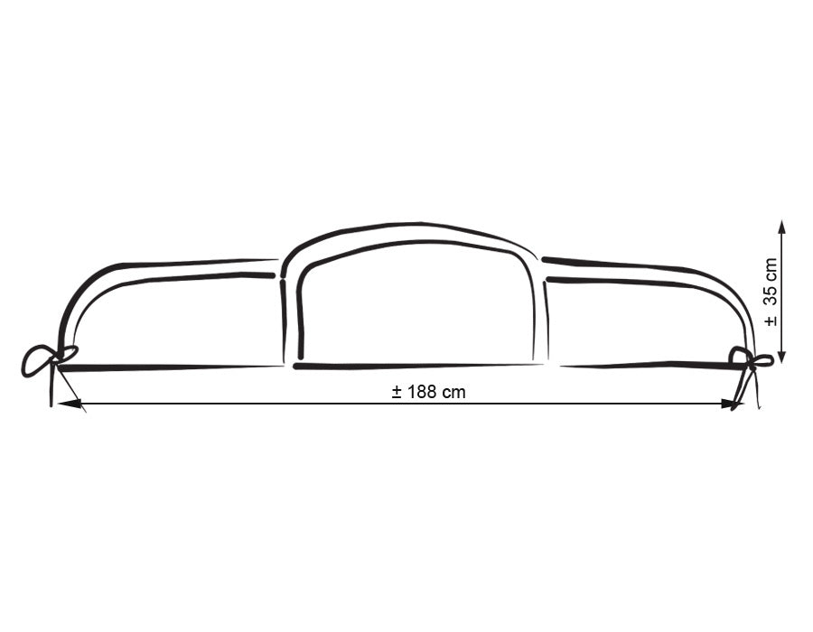 Universele babybed bumper - ledikant stootrand - extra stevige bescherming, hypoallergeen