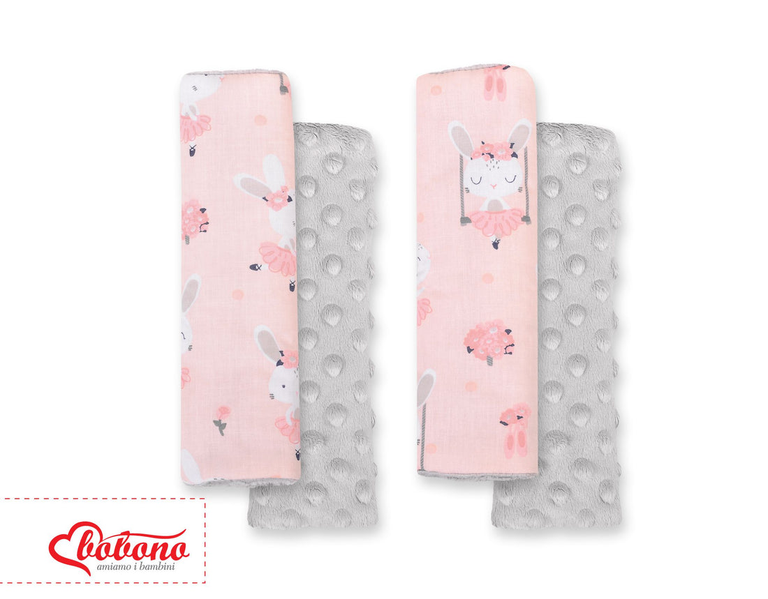 Set med 2 BOBONO bälteskuddar - säkerhetsbältesskydd - extra mjuka och bekväma för bebisar