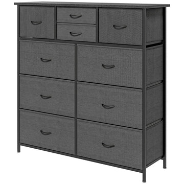Ladekast met stoffen laden – 10 laden | Kleur: Grijs | Afmetingen: 100x30x100 cm