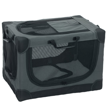 Opvouwbare hondenbench met kussen | Kleur: Legergroen | Afmetingen: 42x60x43 cm