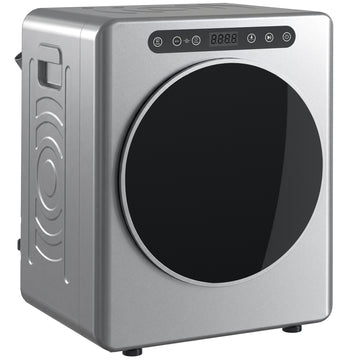 Wasdroger 5 kg - compacte luchtafvoerdroger | Kleur: Zilver | Afmetingen: 49x43x61 cm
