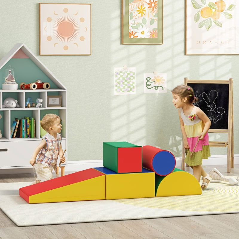 Zachte foam bouwblokken, 5-delige set | Kleur: Meerkleurig | Afmetingen: 40.6x40.6x20.3 cm