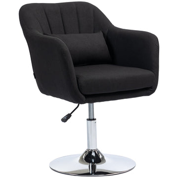 Verstelbare draaistoel met armleuningen | Kleur: Zwart | Afmetingen: 60x60x79-91 cm