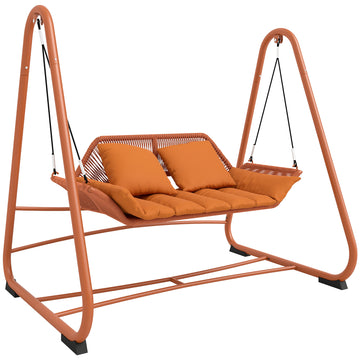 Hollywoodschommel met kussens | Kleur: Terrakotta | Afmetingen: 174x120x162 cm
