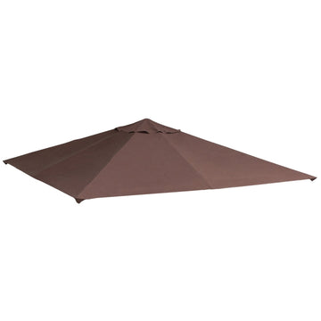 Vervangingsdak voor gazebo 295-300 x 295-300 cm | Kleur: Koffie