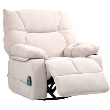 Massagefauteuil met warmte en trilmassage | Kleur: Beige | Afmetingen: 98x90x98 cm