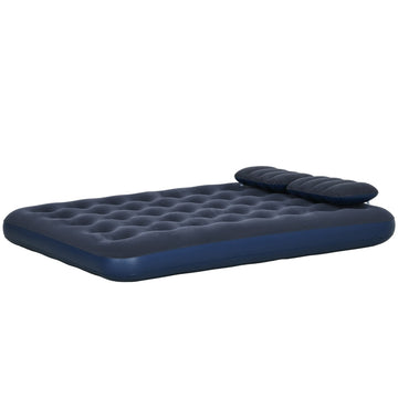 Luchtmatras voor 2 personen - 22 cm dik | Kleur: Blauw | Afmetingen: 152x203x22 cm