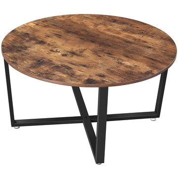 Ronde salontafel - industriële stijl - bijzettafel - 88 x 88 x 47 cm