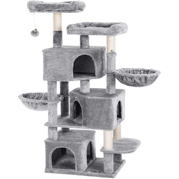 Kattenboom met 3 kattenhuisjes – 164 cm – krabpaal