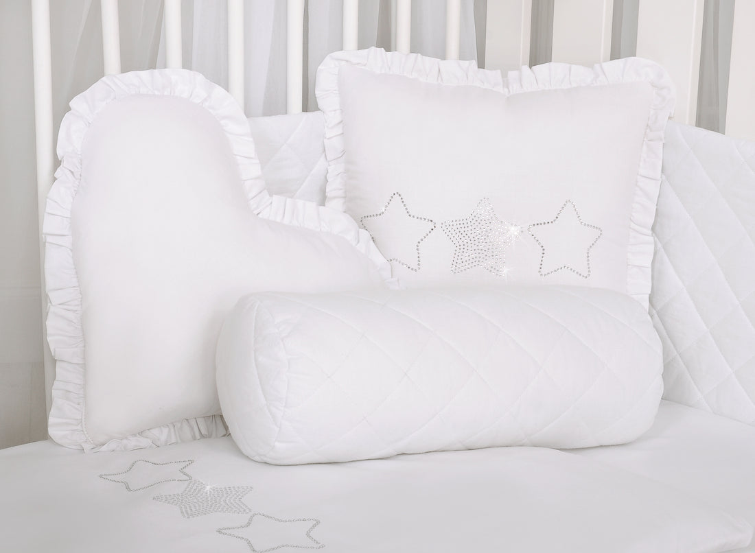 Dekorativ kudde - dekorativ kudde - bra stöd och andningsbar - vit bomull - 40x40 cm