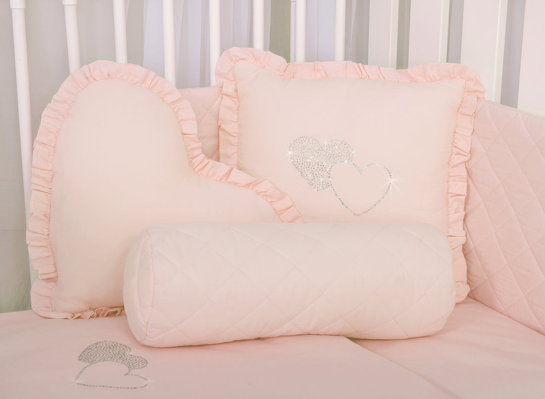 Dekorativ kudde, prydnadskudde, optimalt stöd – puderrosa, 40x40 cm