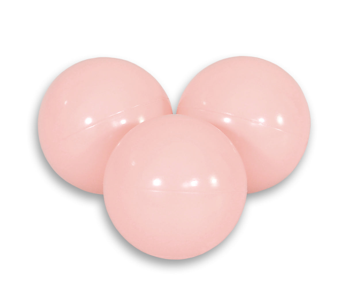 Plastic ballen, speelballen - kindveilig & flexibel - set van 50 stuks - blush