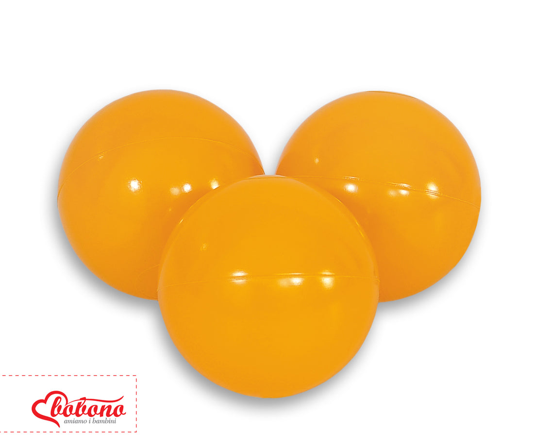 Set van 50 plastic ballen - speelballen - kindveilig & flexibel - honinggeel - 7 cm