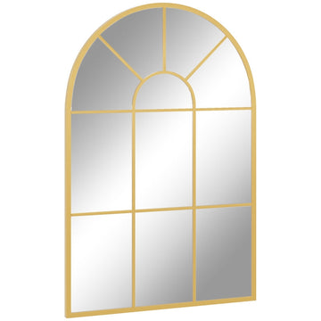 Decoratieve wandspiegel - Metalen wandspiegel | Kleur: Goud/Transparant