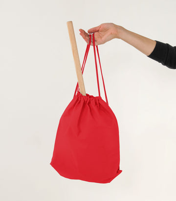 Hobby Horse Ryggsäck - hästväska - rymlig kapacitet och robust polyester, röd